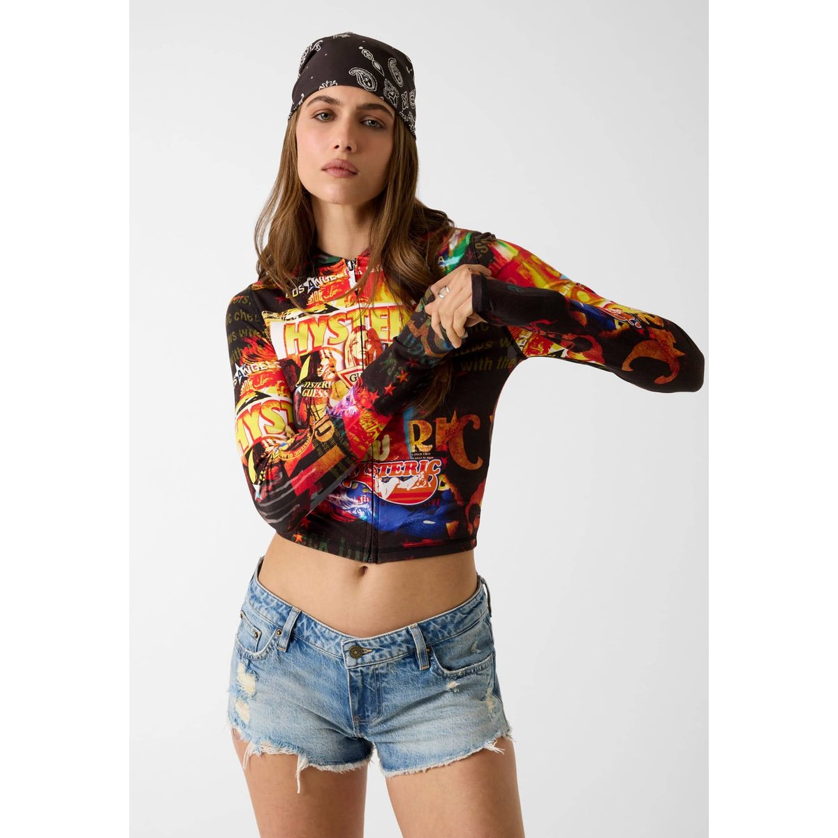 Sweatshirt Imprimée Hysteric Glamour fantaisie multicolore, GUESS JEANS