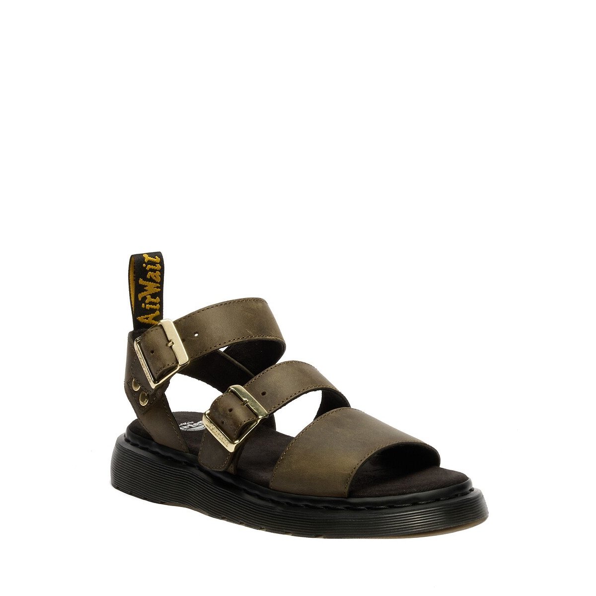 Sandales Gryphon en cuir Wyoming olive, DR. MARTENS