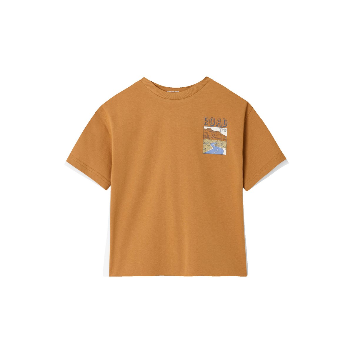 T-shirt à motif manches courtes orange, VERTBAUDET