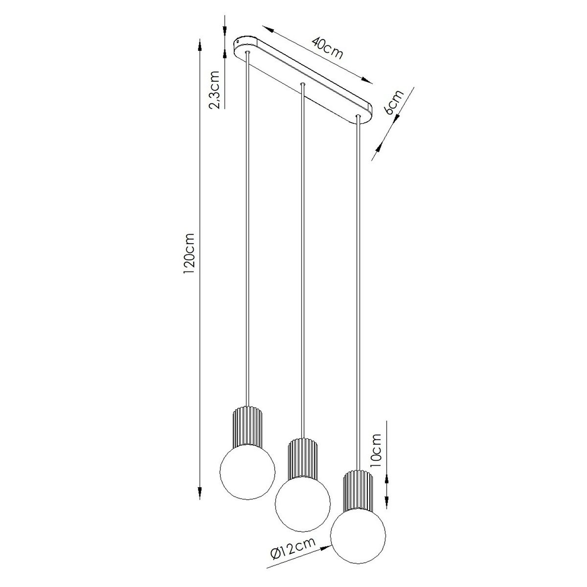 Suspension Aluminium Ocre Rouge G9 3 Halo ocre rouge, EDEN