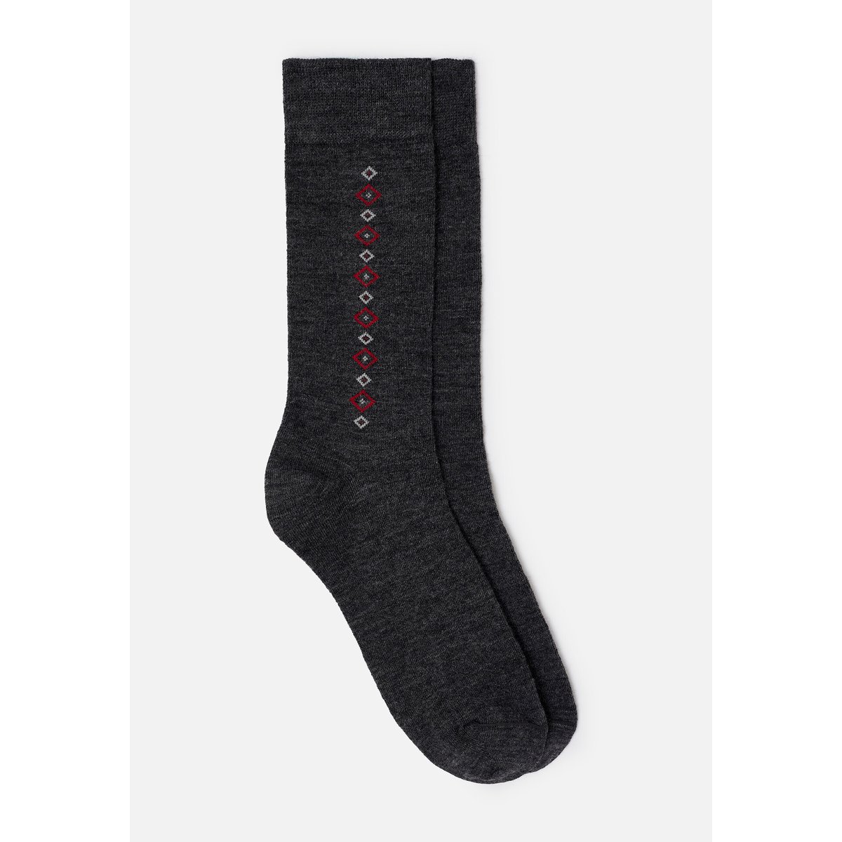 Paires de chaussettes thermolactyl en maille laineuse - Lot de 2 lot gris chiné, DAMART