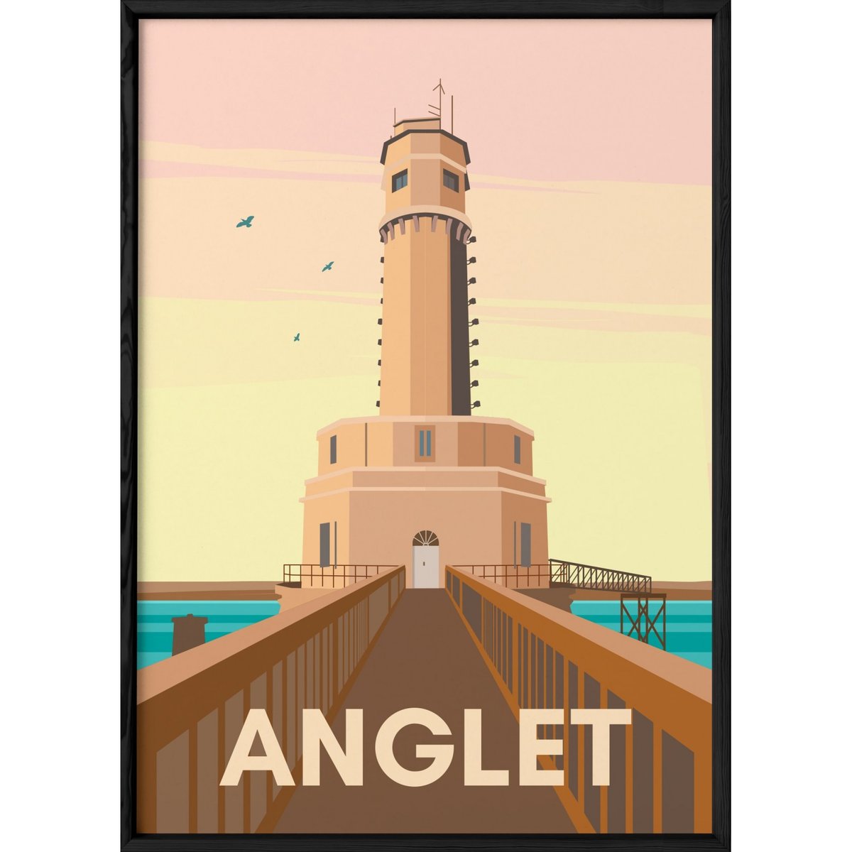Affiche ville Anglet blanc, L'AFFICHERIE