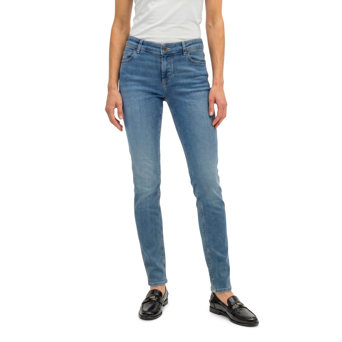 Jeans modèle Alby slim en Organic Cotton Stretch bleu, MARC O'POLO