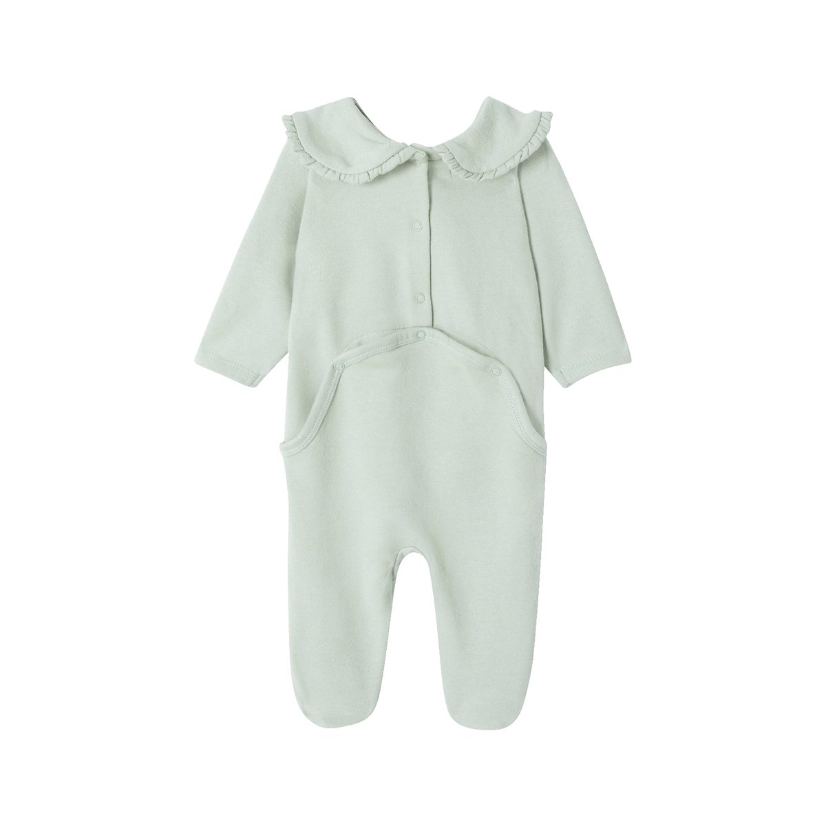 Lot 2 dors-bien naissance en molleton vert sauge, VERTBAUDET