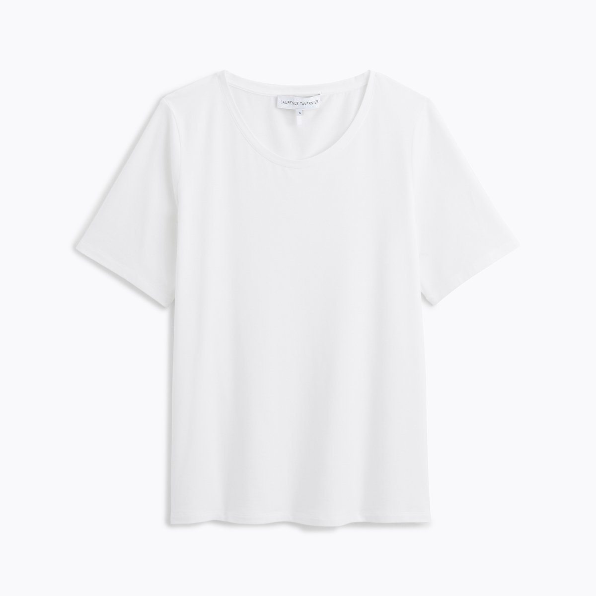 Tee-shirt col rond en jersey LES BASIQUES ecru, LAURENCE TAVERNIER