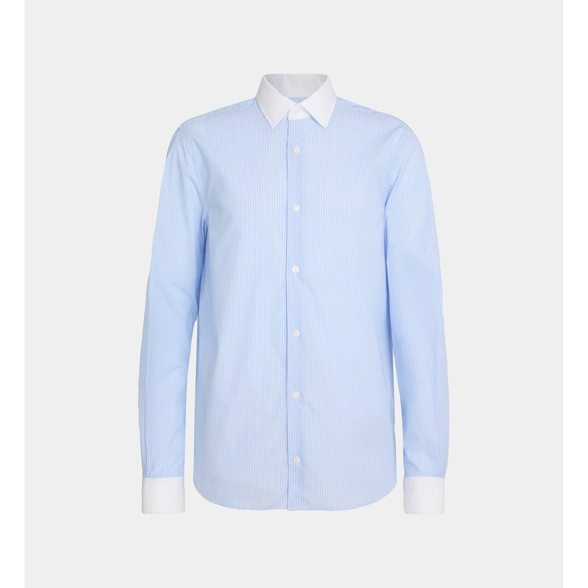 Chemise droite hraycr à rayures en coton bleu clair, GALERIES LAFAYETTE