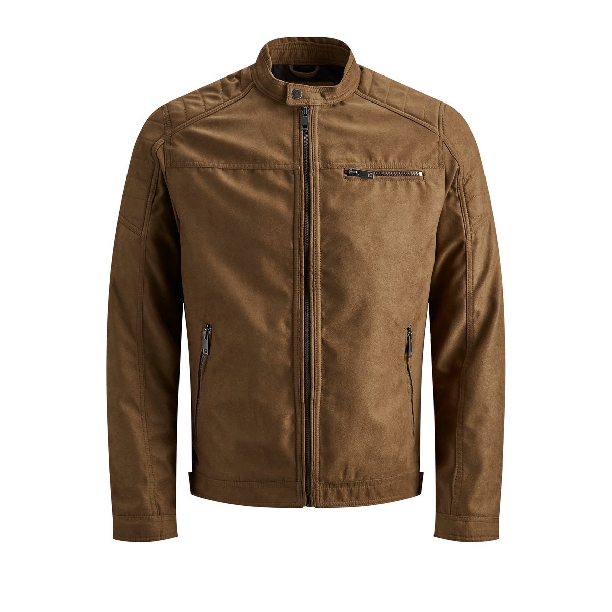 Blouson biker Jcorocky cognac, JACK & JONES