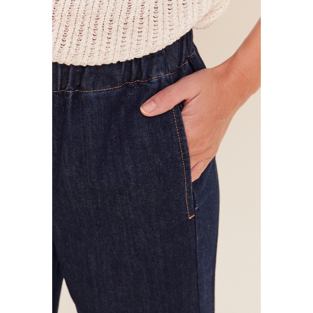 Jean mom en denim denim brut, BREAL