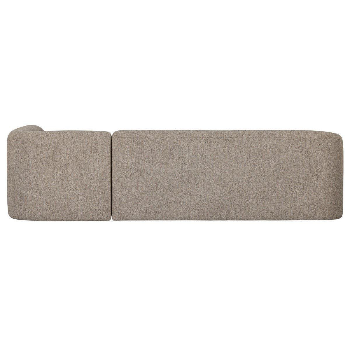Canapé d'angle droit tissu SLOPING naturel mélangé, WOOOD