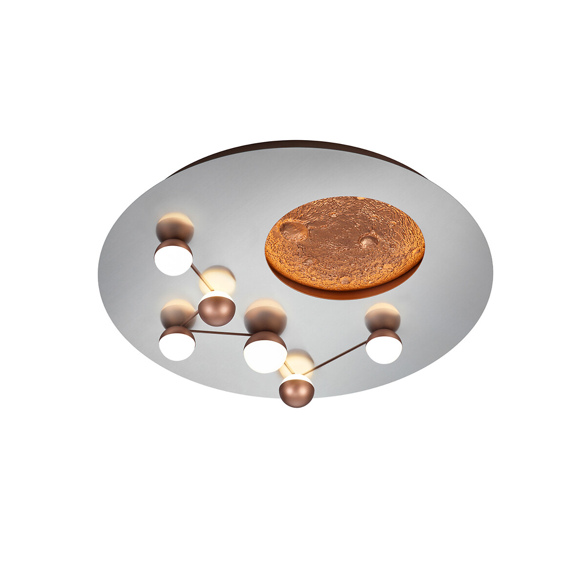 Candeeiro de teto Zodiac, TRIO Lighting alumínio, TRIO LIGHTING