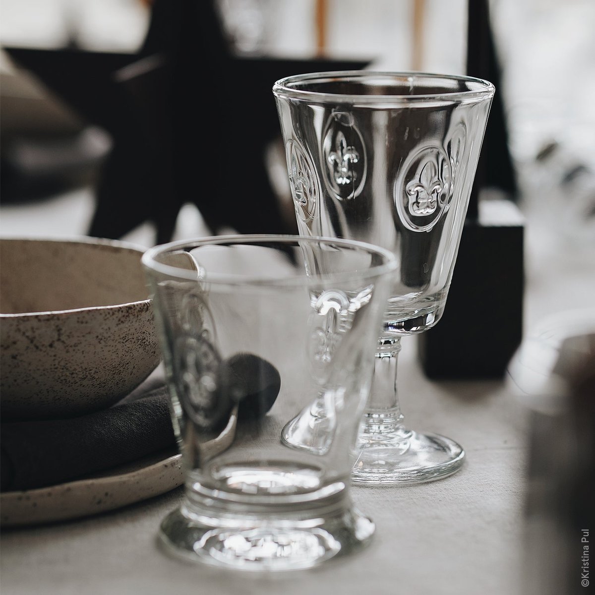 Lot de 6 verres à vin, FLEUR DE LYS transparent, LA ROCHERE