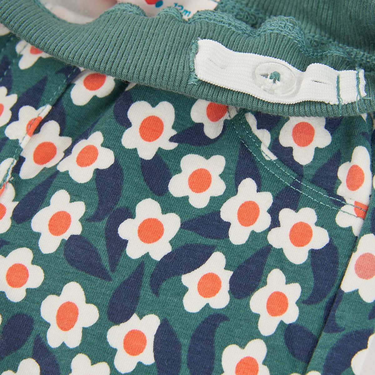 Pantalon fille molleton imprimé fleurs multicolore, BOBOLI