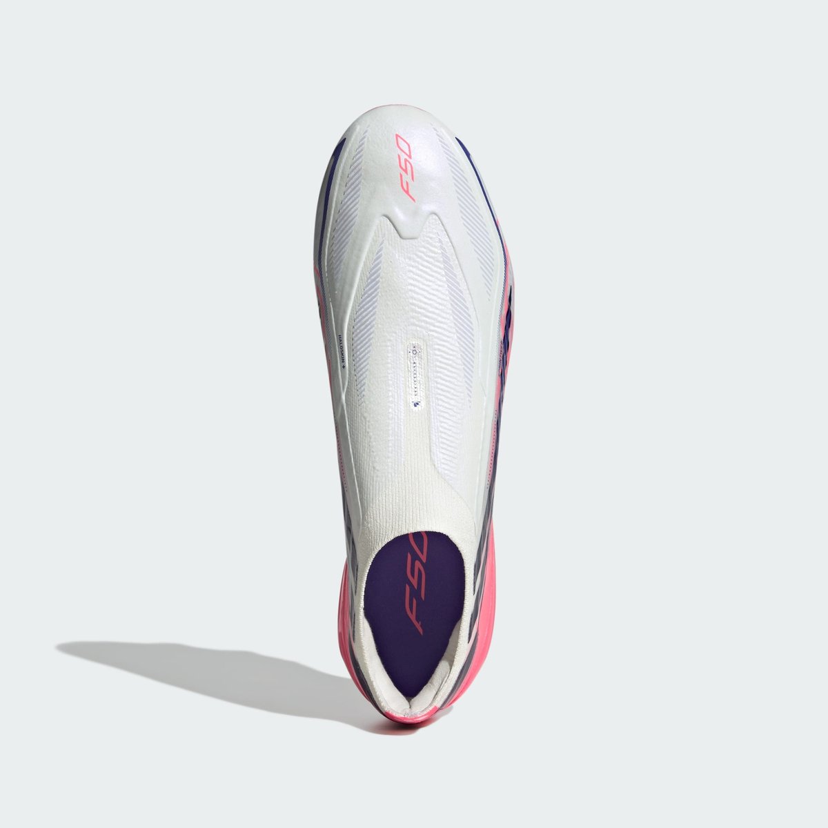 Chaussure De Football Sans Lacets F50 Hyperfast Pro Terrain Souple Chaussure De Football Sans Lacets F50 Hyperfast Pro Terrain Souple cloud white / solar purple / solar turbo, adidas Performance