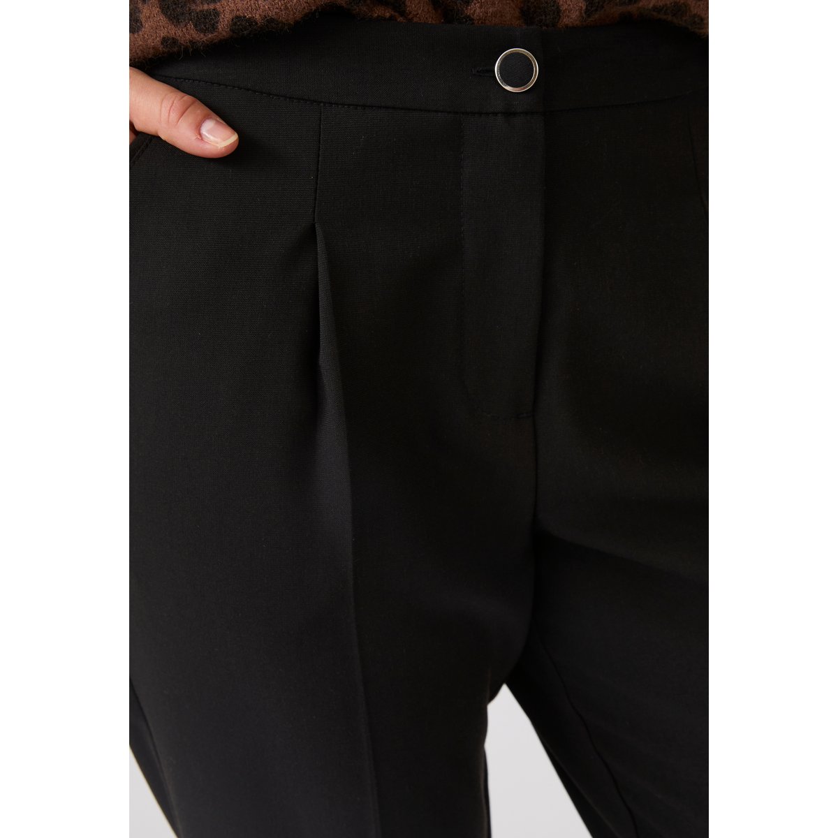 Pantalon ceinture réglable noir, DAMART