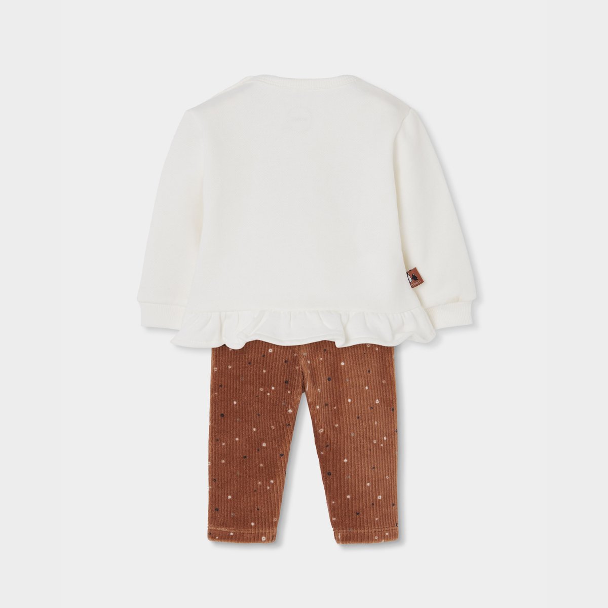 Ensemble bébé fille en maille imprimé pingouins blanc, BOBOLI