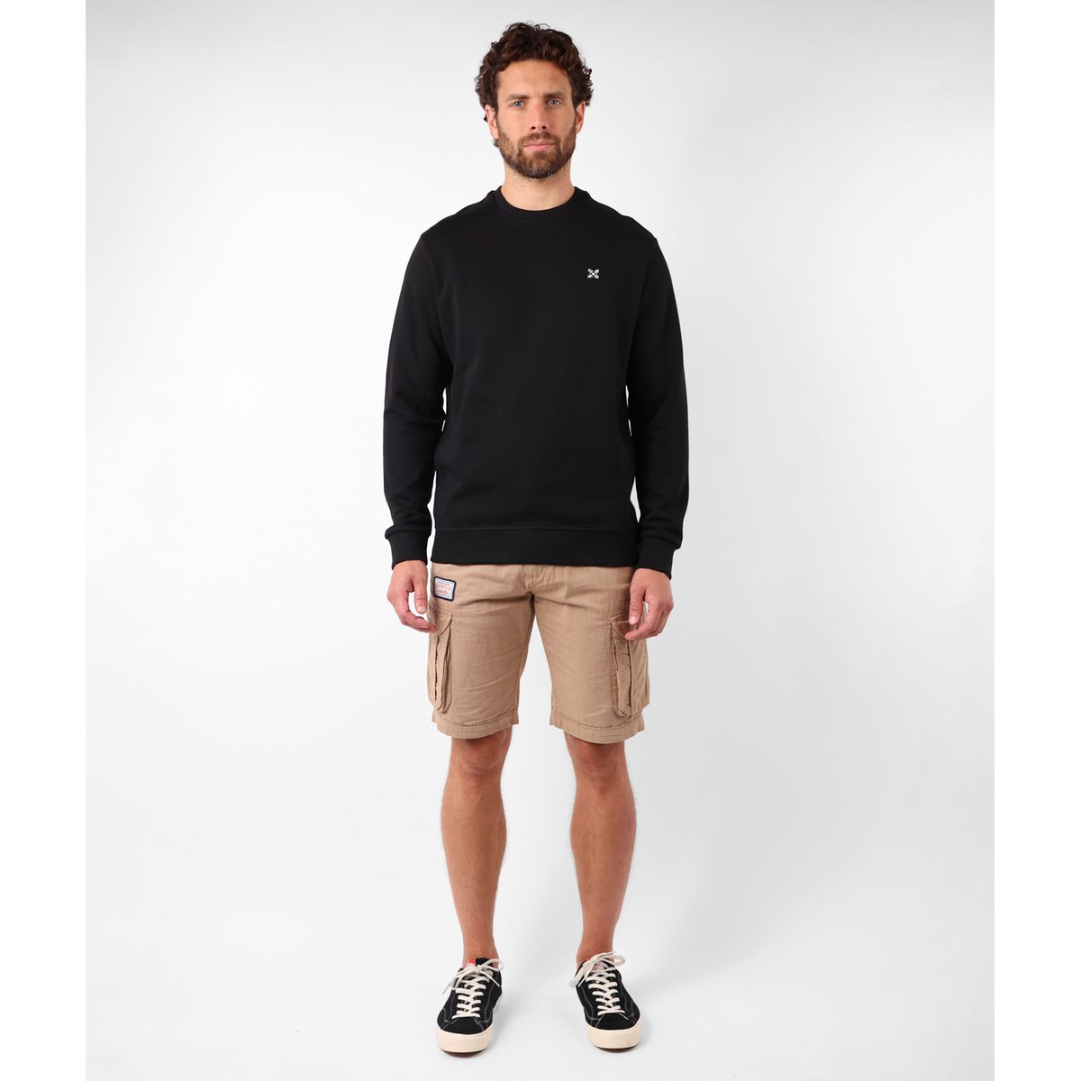 Bermuda rayé ceinture intégrée ORPEK camel, OXBOW