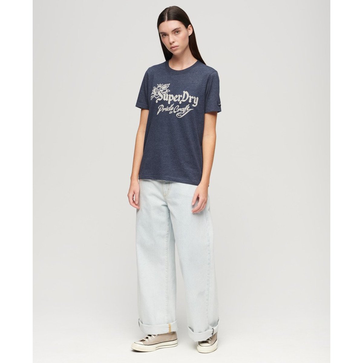 T-shirt Pride In Craft Vintage bleu marine chiné, SUPERDRY