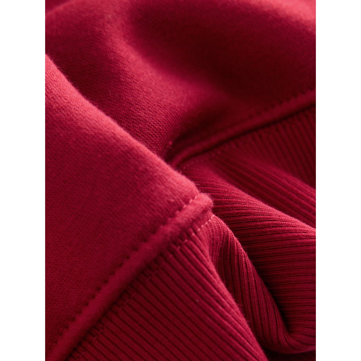 Sweat ras du cou rayé en tissu épais rouge cerise, NEXT