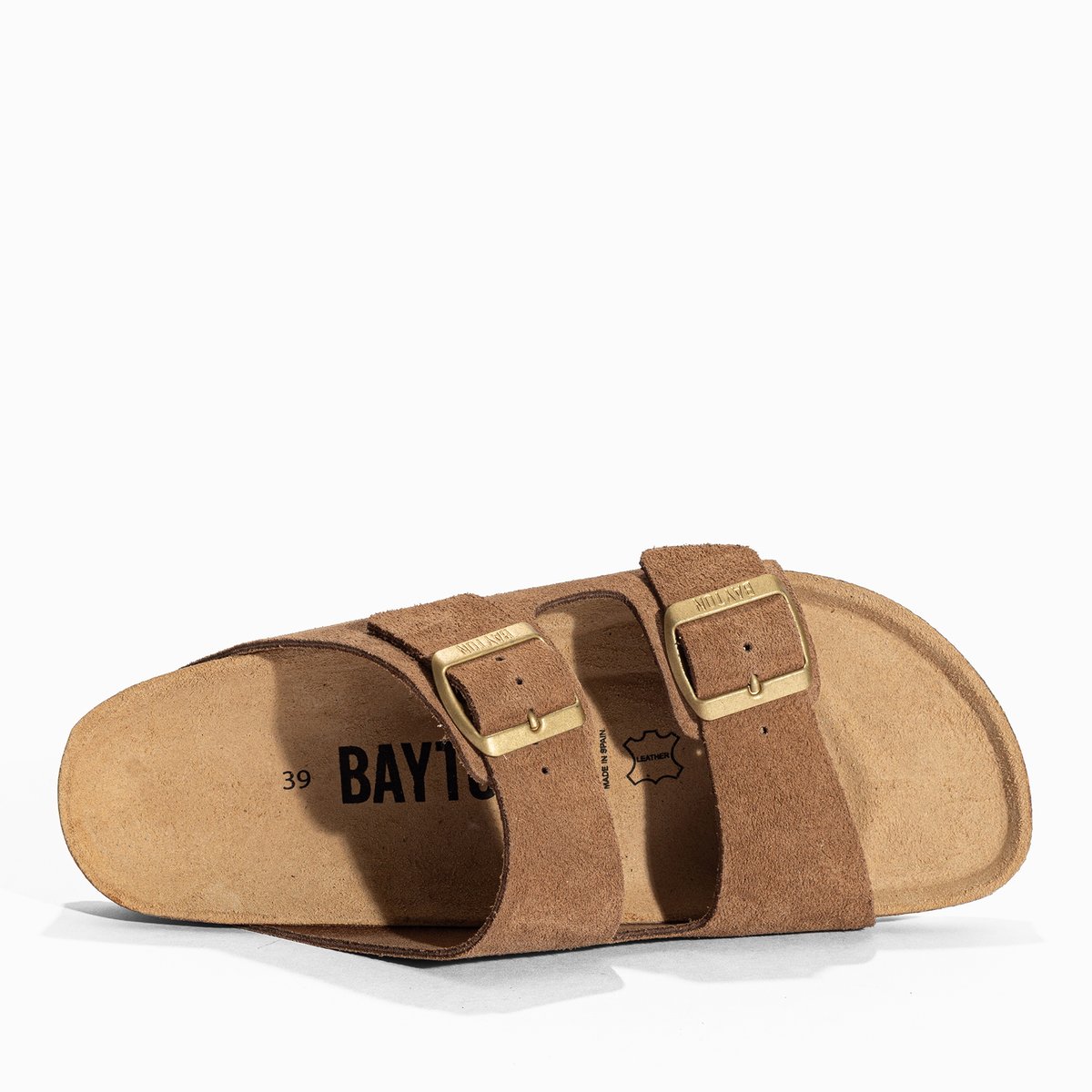 Sandales en cuir suedé ATLAS taupe, BAYTON