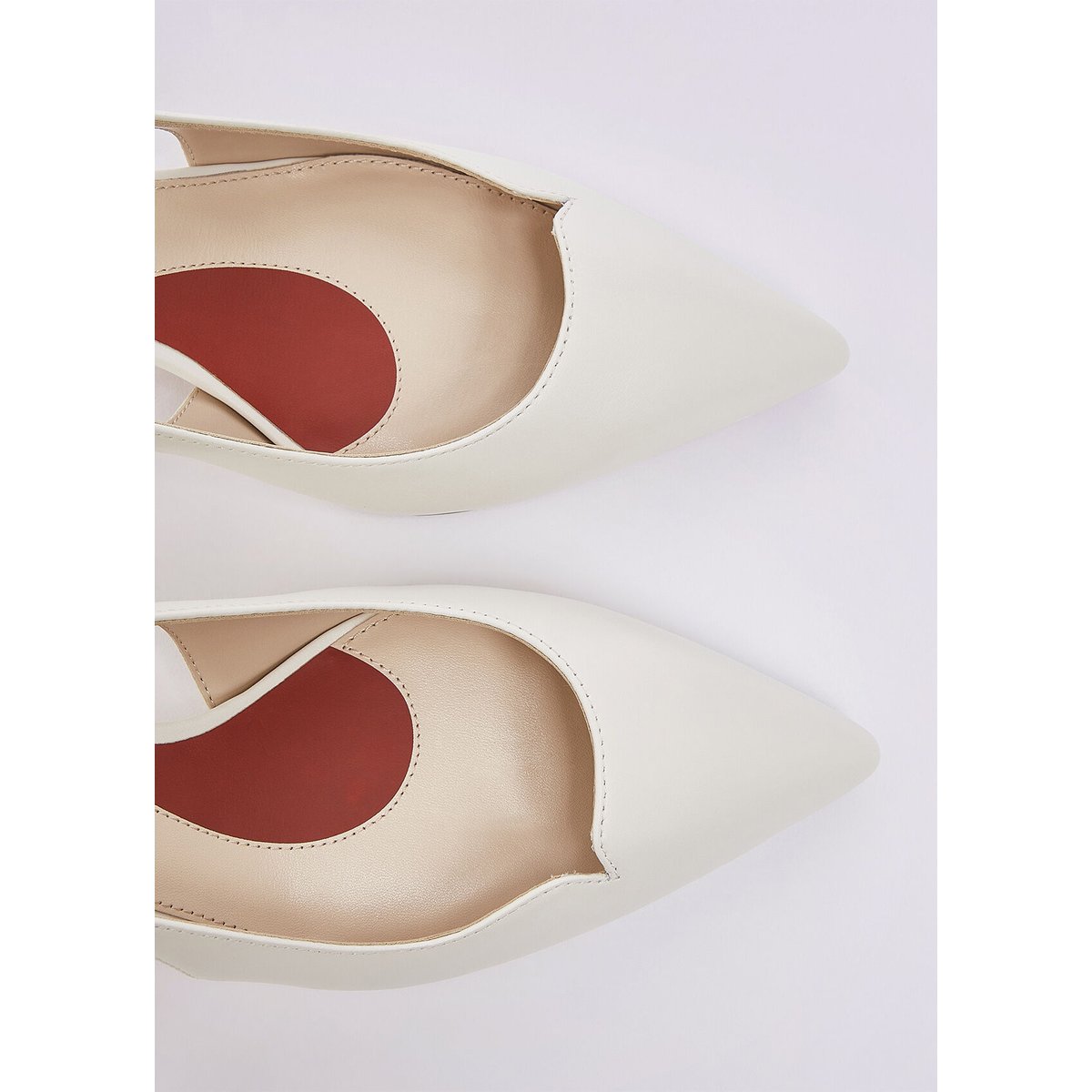 Slingbacks en cuir nappa lait, LIU JO