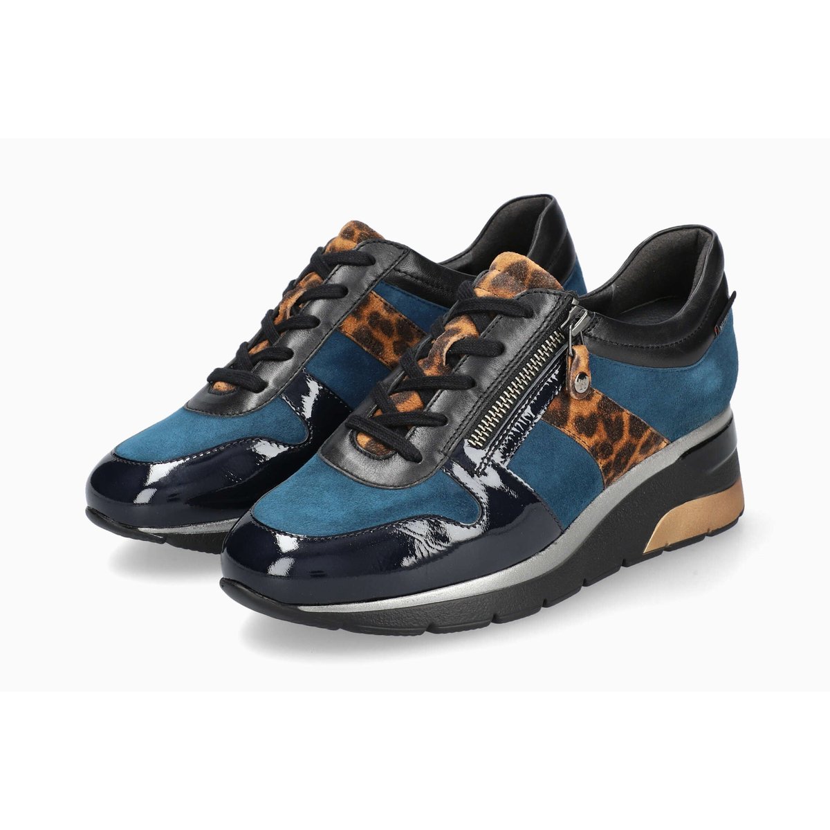 Baskets en cuir ELISIA bleu 7, MEPHISTO
