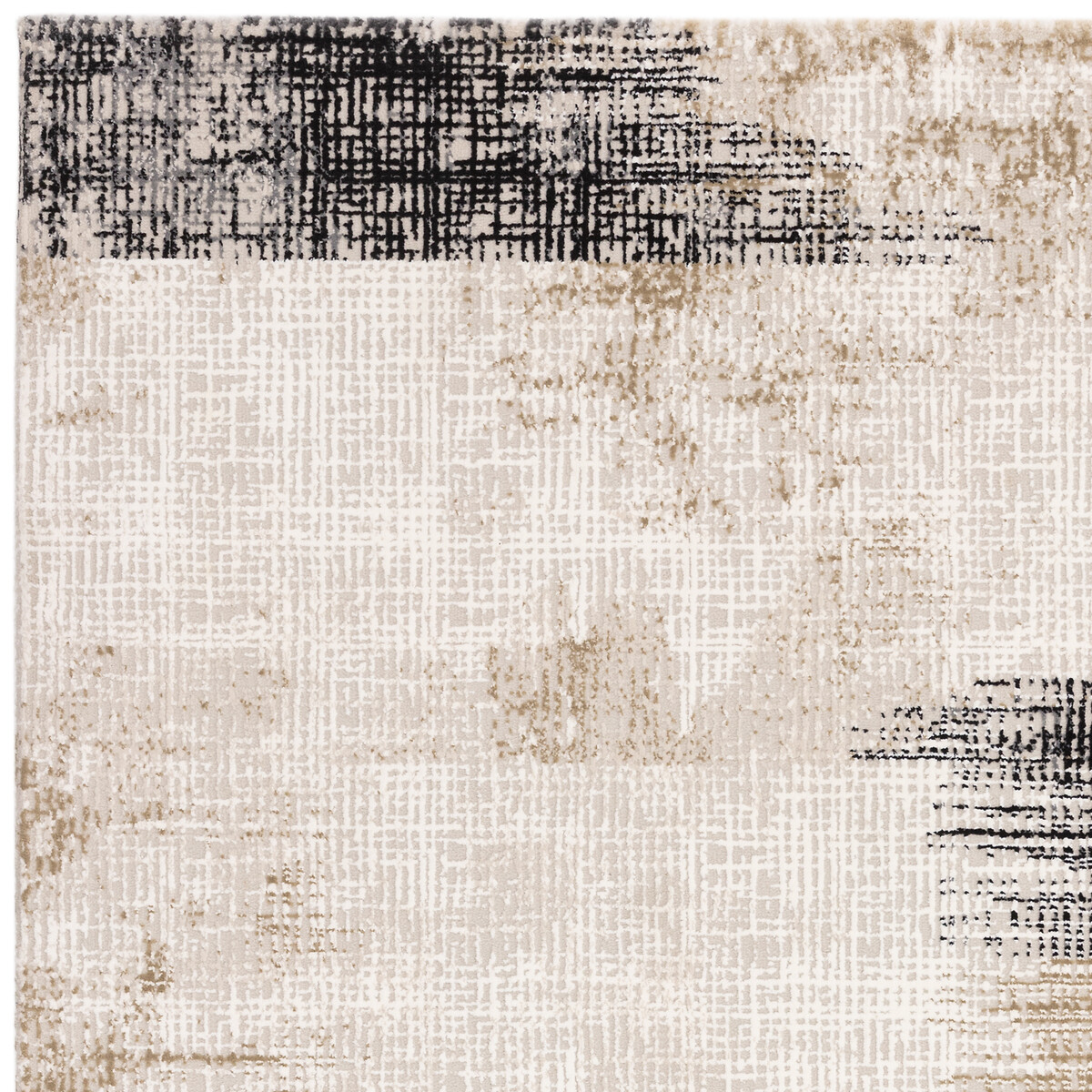 Distressed Abstract Lines Rug beige, ÉDITÉ