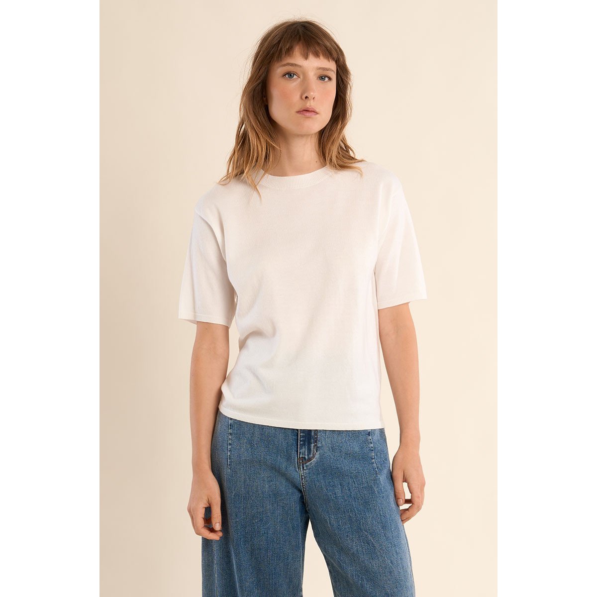 T-shirt oversize, basique offwhite, MOLLY BRACKEN