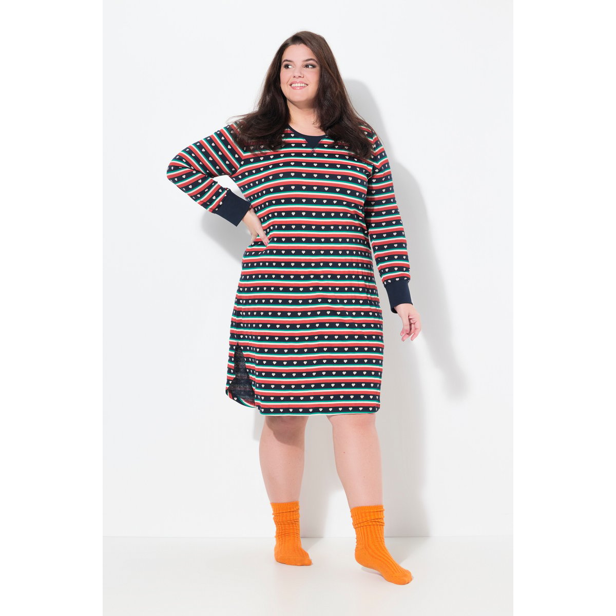 Chemise de nuit en coton bio marine, ULLA POPKEN