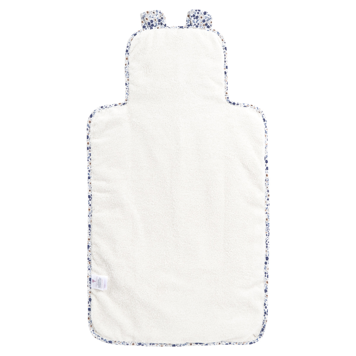 Tapis à langer de voyage coton bio BILLIE bleu, LITTLE CREVETTE