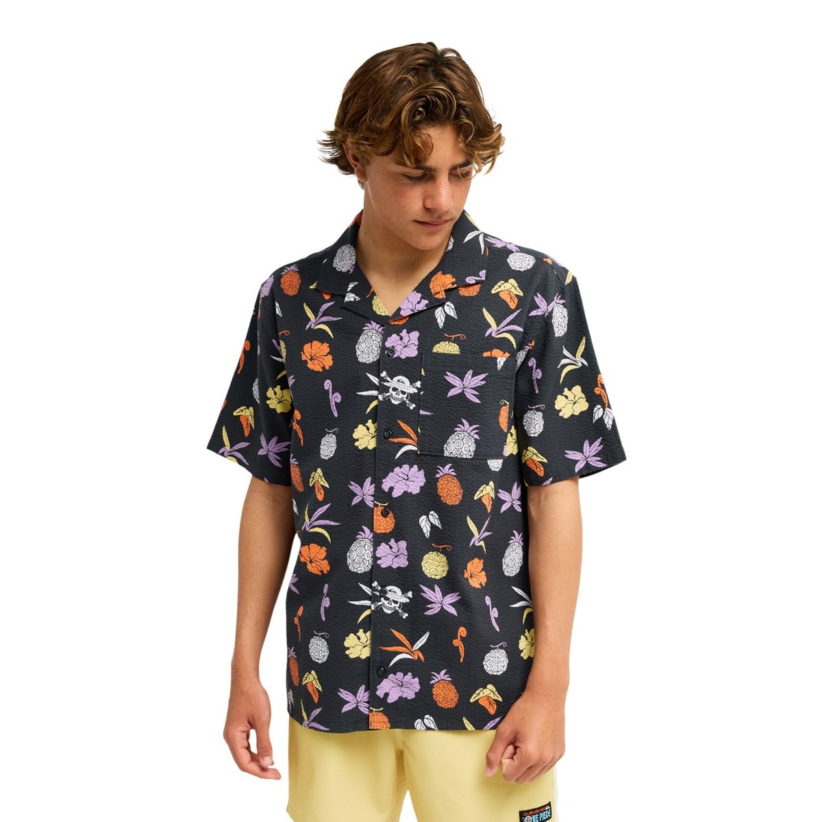 Chemise manches courtes ONE PIECE NO MI violet phantom opqs gomu no mi, QUIKSILVER