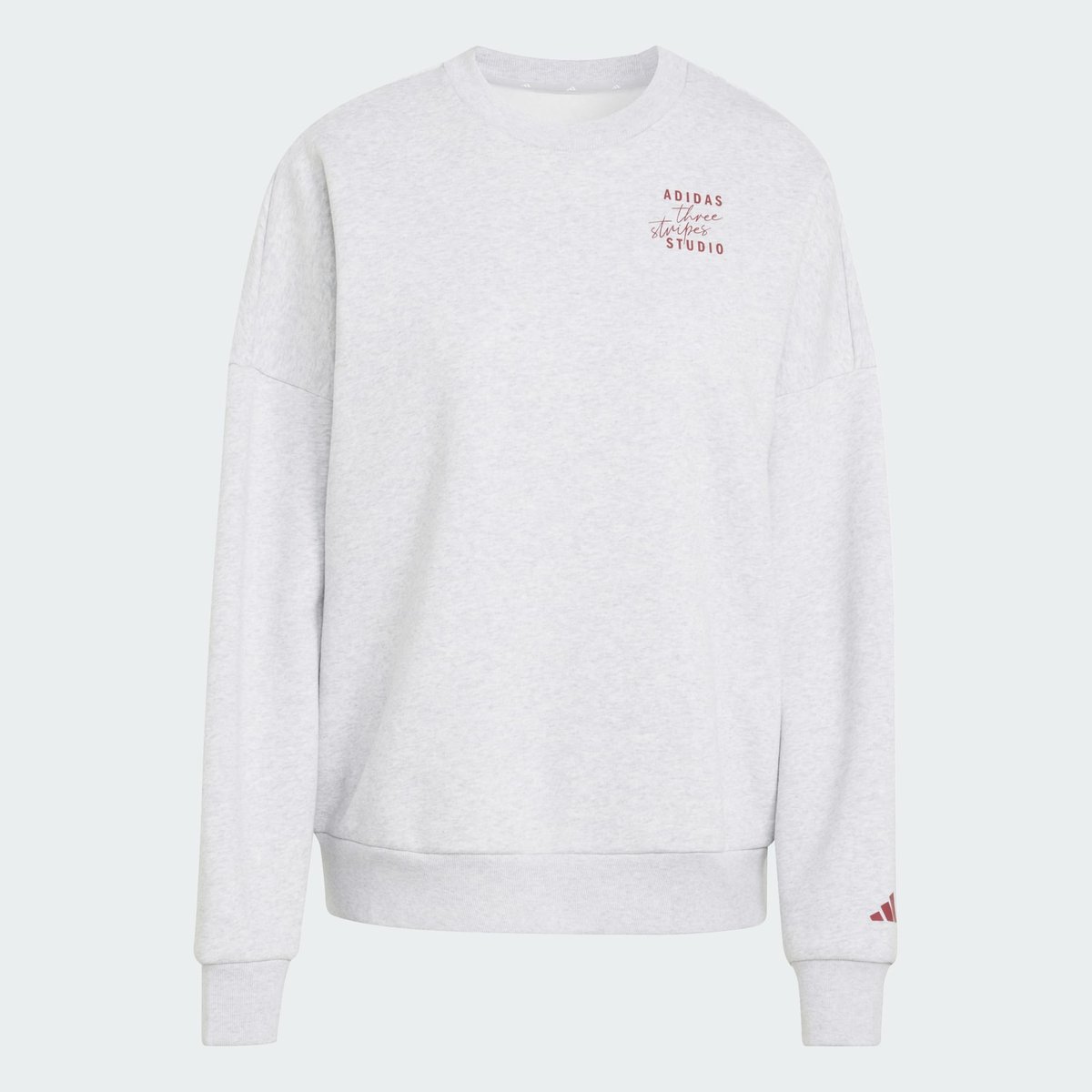 Sweat-Shirt À Capuche 3 Bandes Studio Fl light grey heather, ADIDAS SPORTSWEAR
