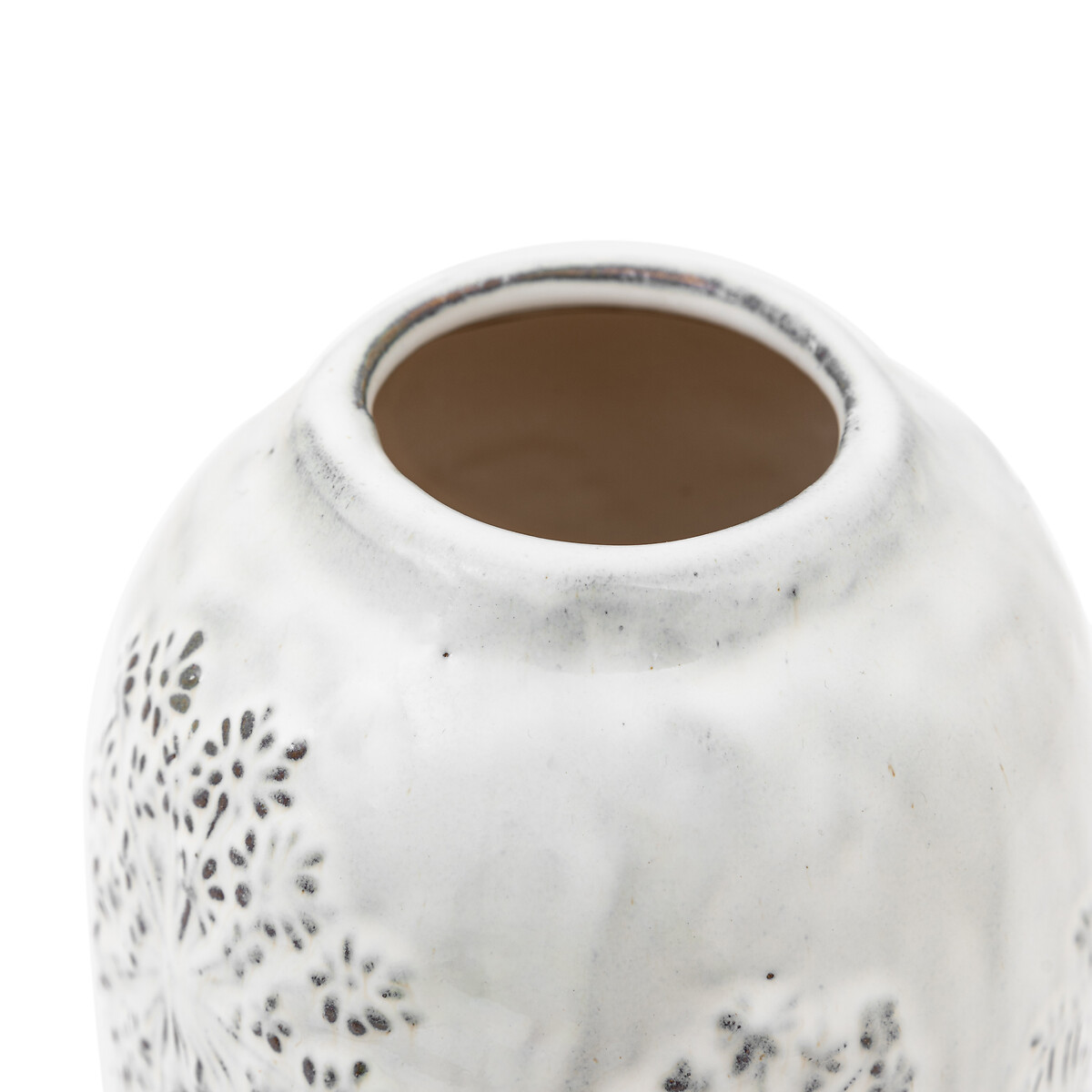 Meadow 20cm Embossed Ceramic Vase grey, ÉDITÉ