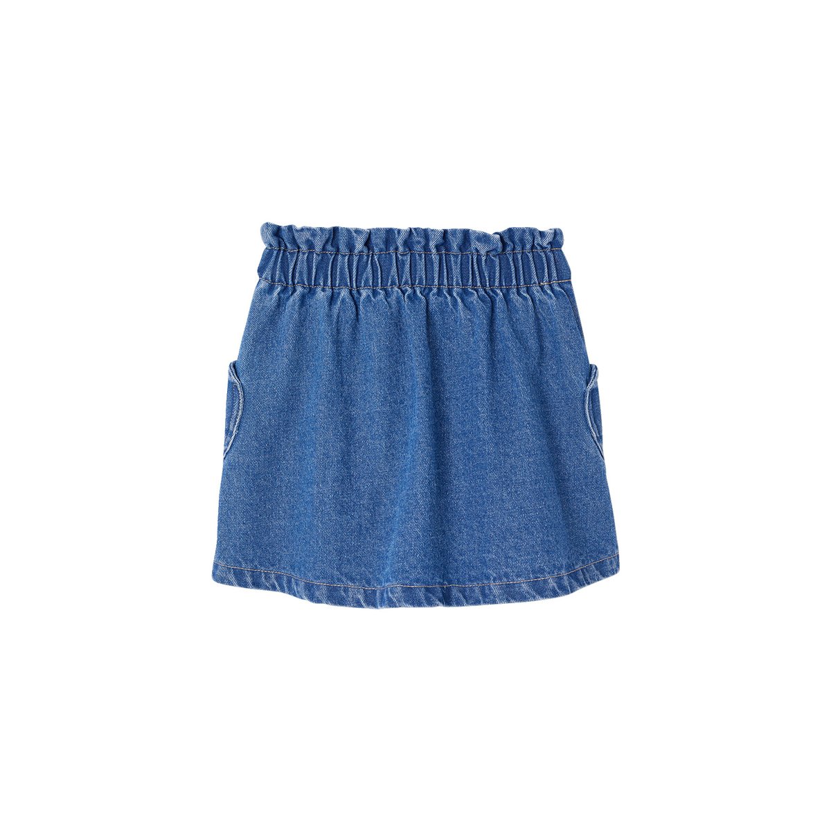 Jupe en jean poches coeur denim brut, VERTBAUDET