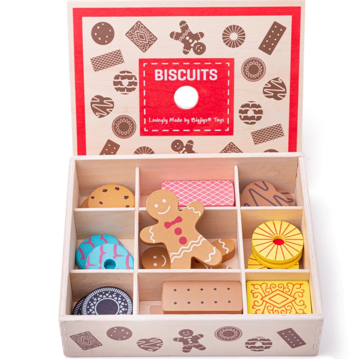 Boîte à biscuits en bois beige, BIGJIGS