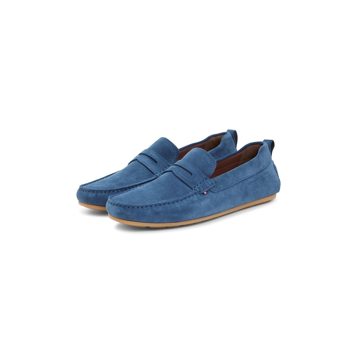 Mocassins en cuir suédé bleu, TOMMY HILFIGER