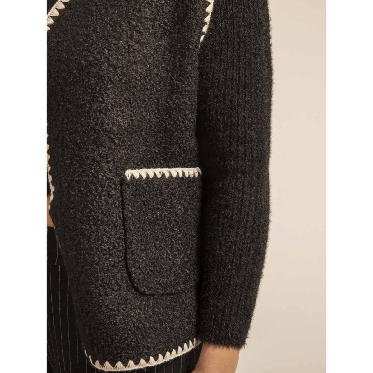 Gilet Sans Manches Effet Bouclé Karah noir, DONA LISA