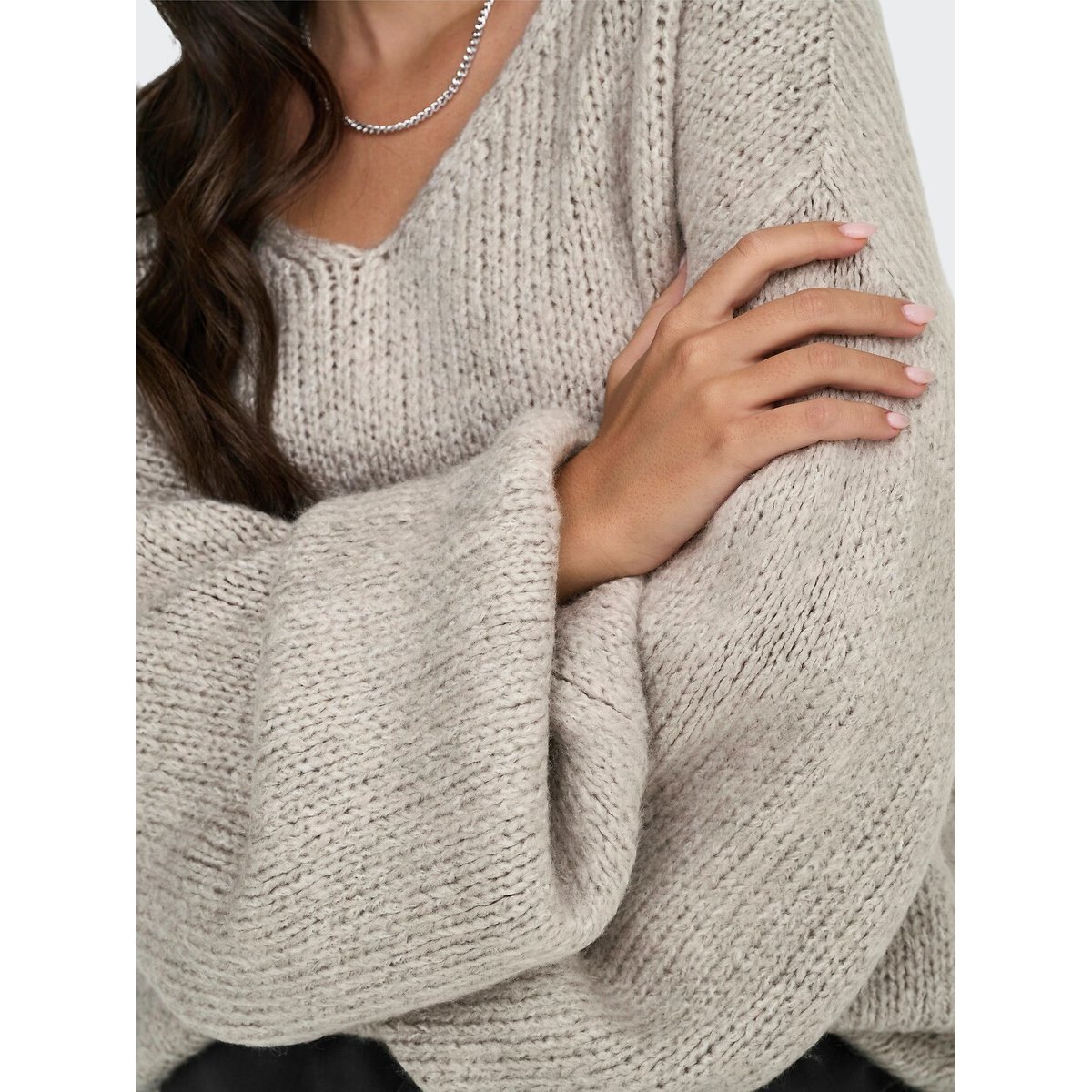 Trui met ronde hals beige   , JDY