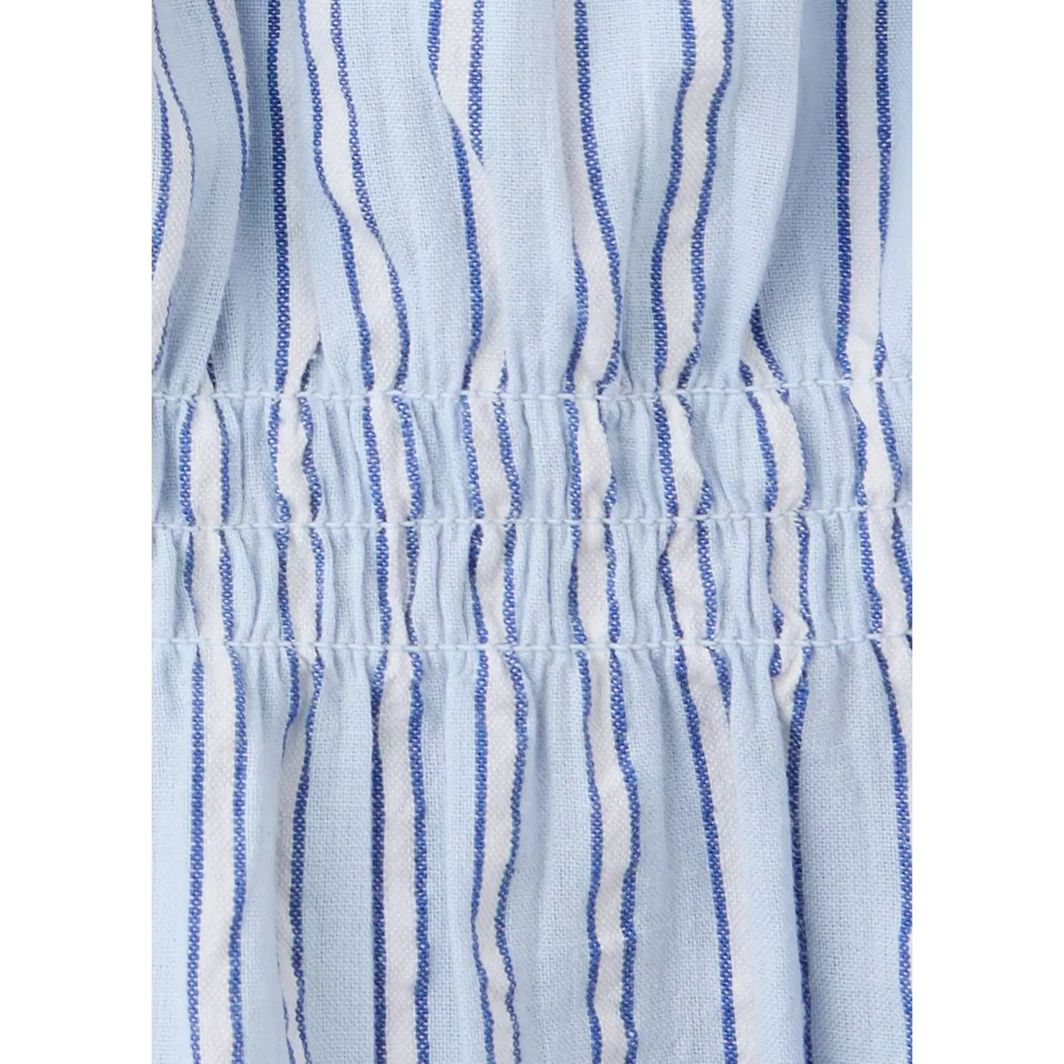 Top froncé à rayures 100 % coton bleu ciel, MANGO TEEN
