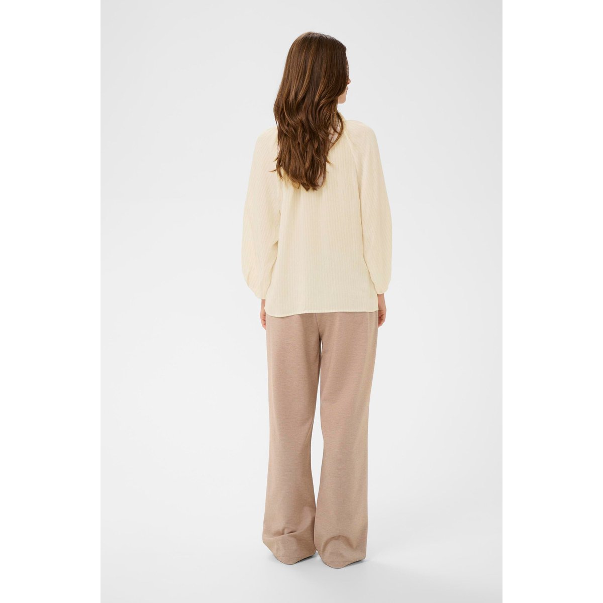 Blouse à manches longues blanc whisper white, CREAM
