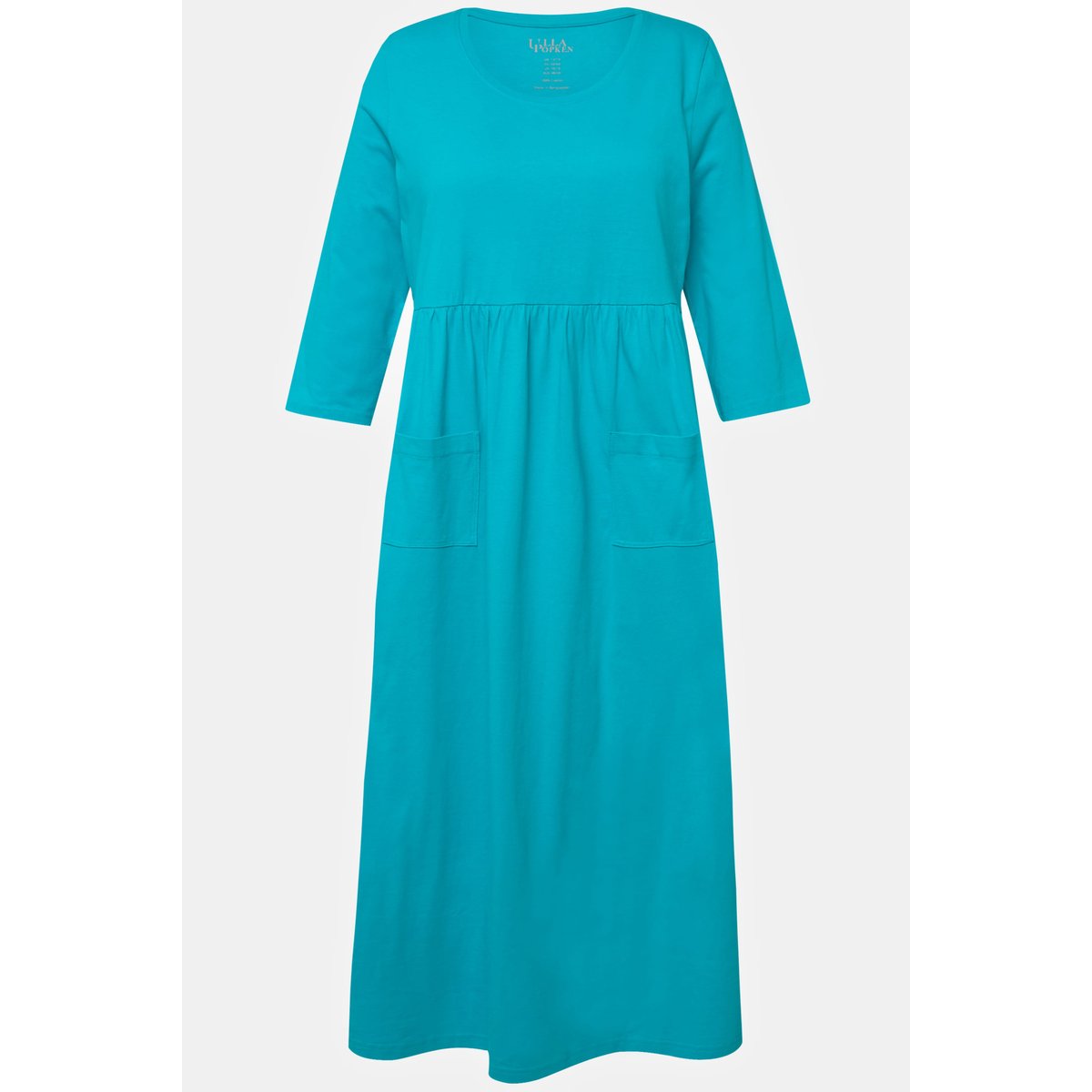 Robe en jersey, silhouette en A aqua foncé, ULLA POPKEN