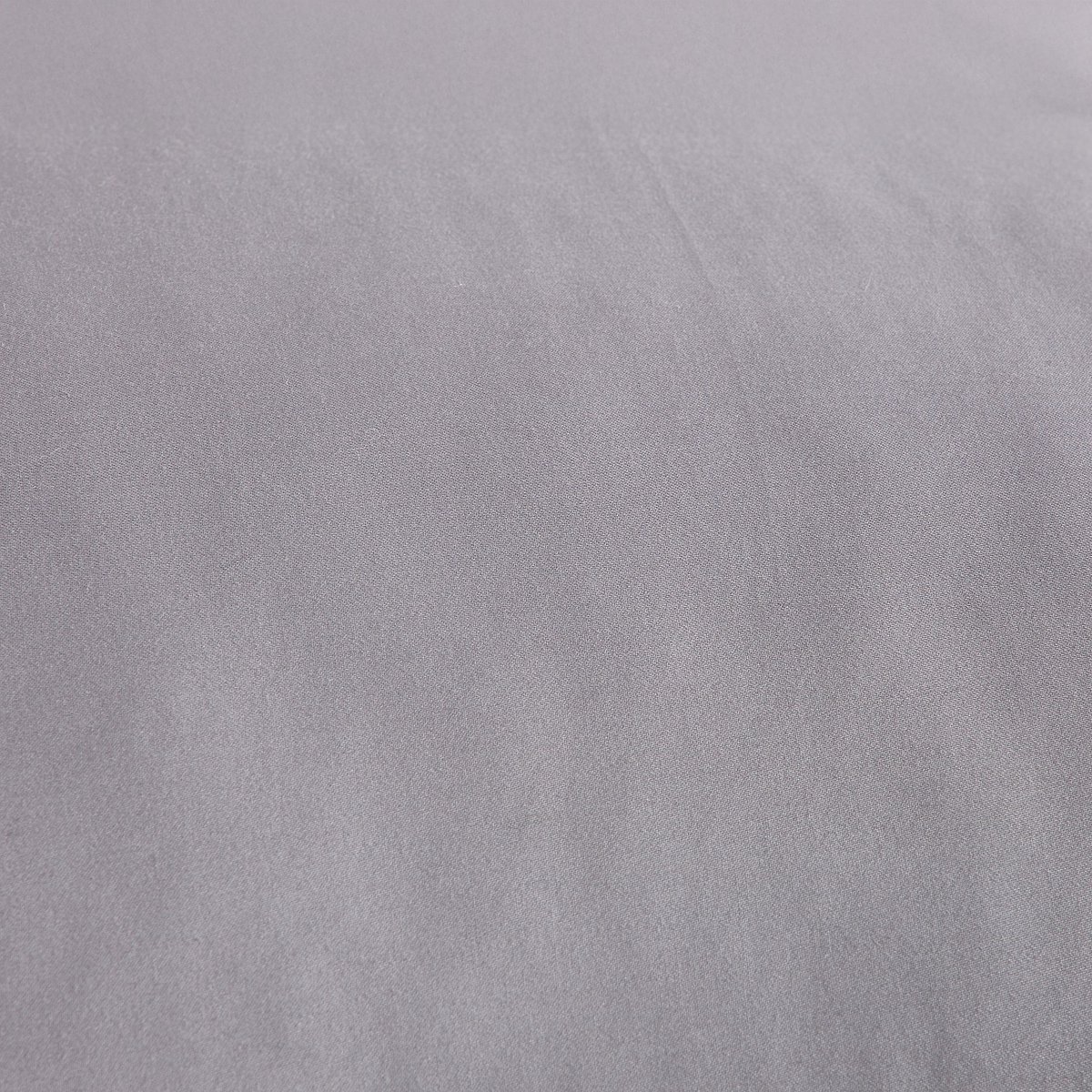 Housse de couette en satin de coton ALEXANE gris, HABITAT
