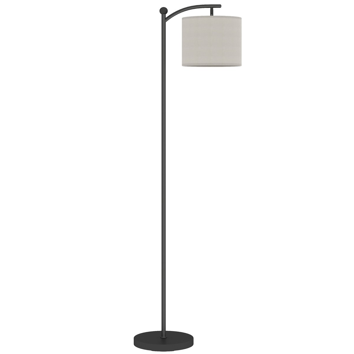 Lampadaire Métal Noir noir, HOMCOM
