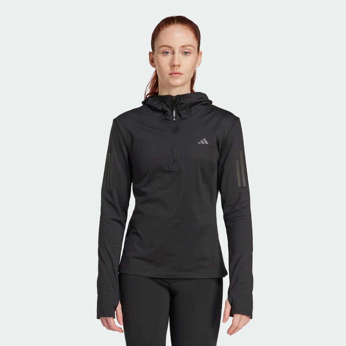 Sweat-Shirt À Capuche Demi-Zip Hiver Own The Run Sweat-Shirt À Capuche Demi-Zip Hiver Own The Run black, adidas Performance