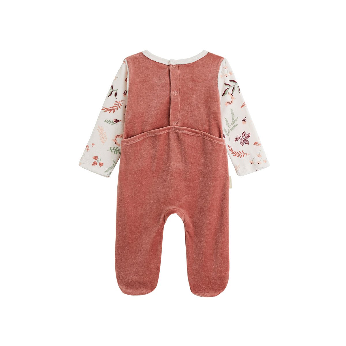 Pyjama bébé en velours Evie rose, PETIT BEGUIN