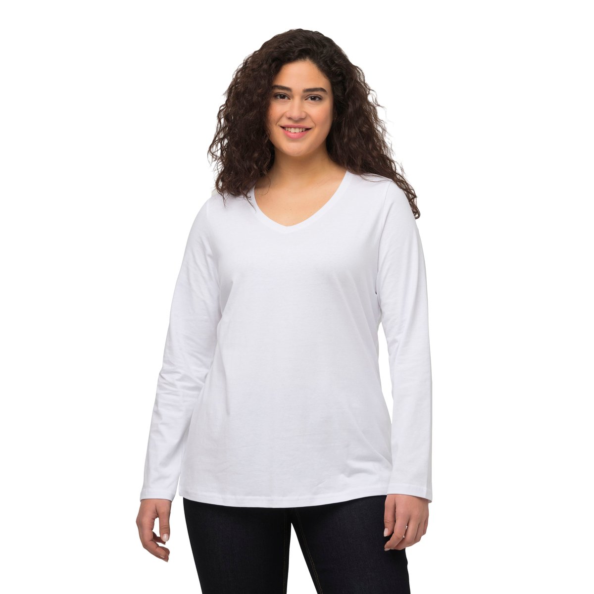 T-shirt Coupe Slim Fit blanc neige, ULLA POPKEN