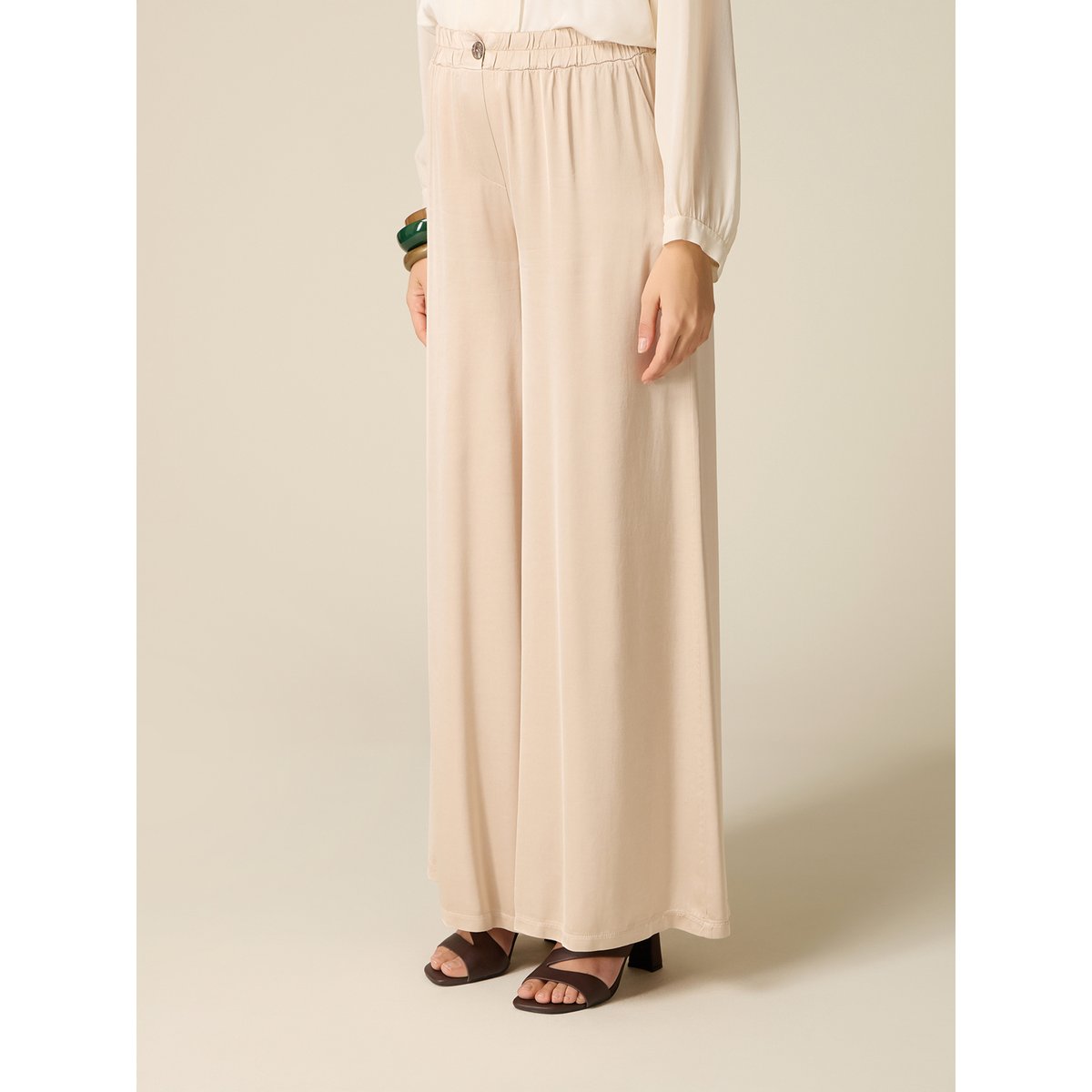 Pantalon palazzo blanc, OLTRE