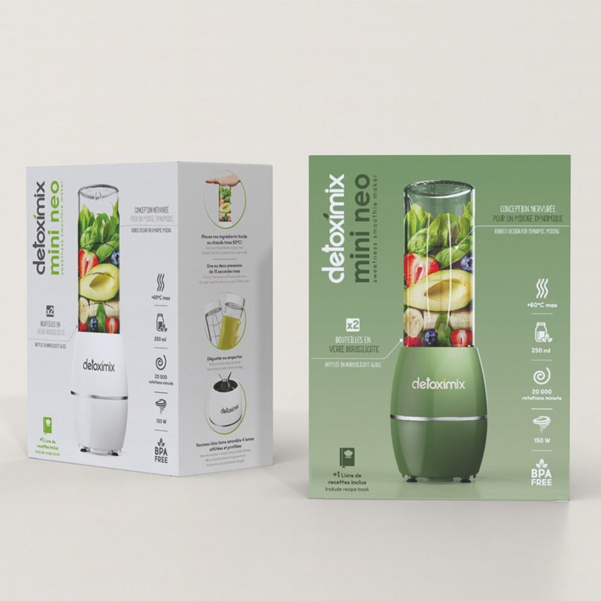 Mini Blender Neo crème / ivoire, DETOXIMIX