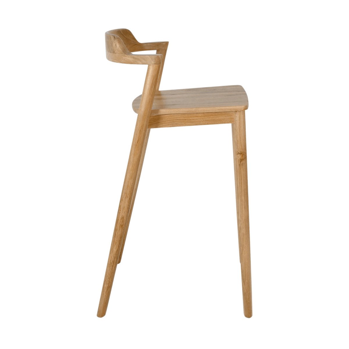 Lot de 2 chaises de bar en teck H75cm- JOKO bois, DRAWER