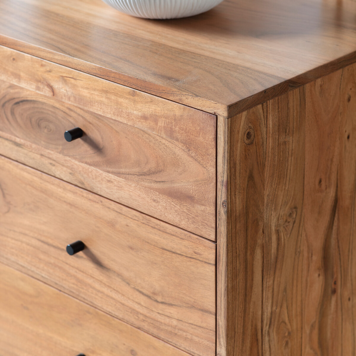 Balaya Inlaid Wood Large 3 Door Sideboard oak, ÉDITÉ
