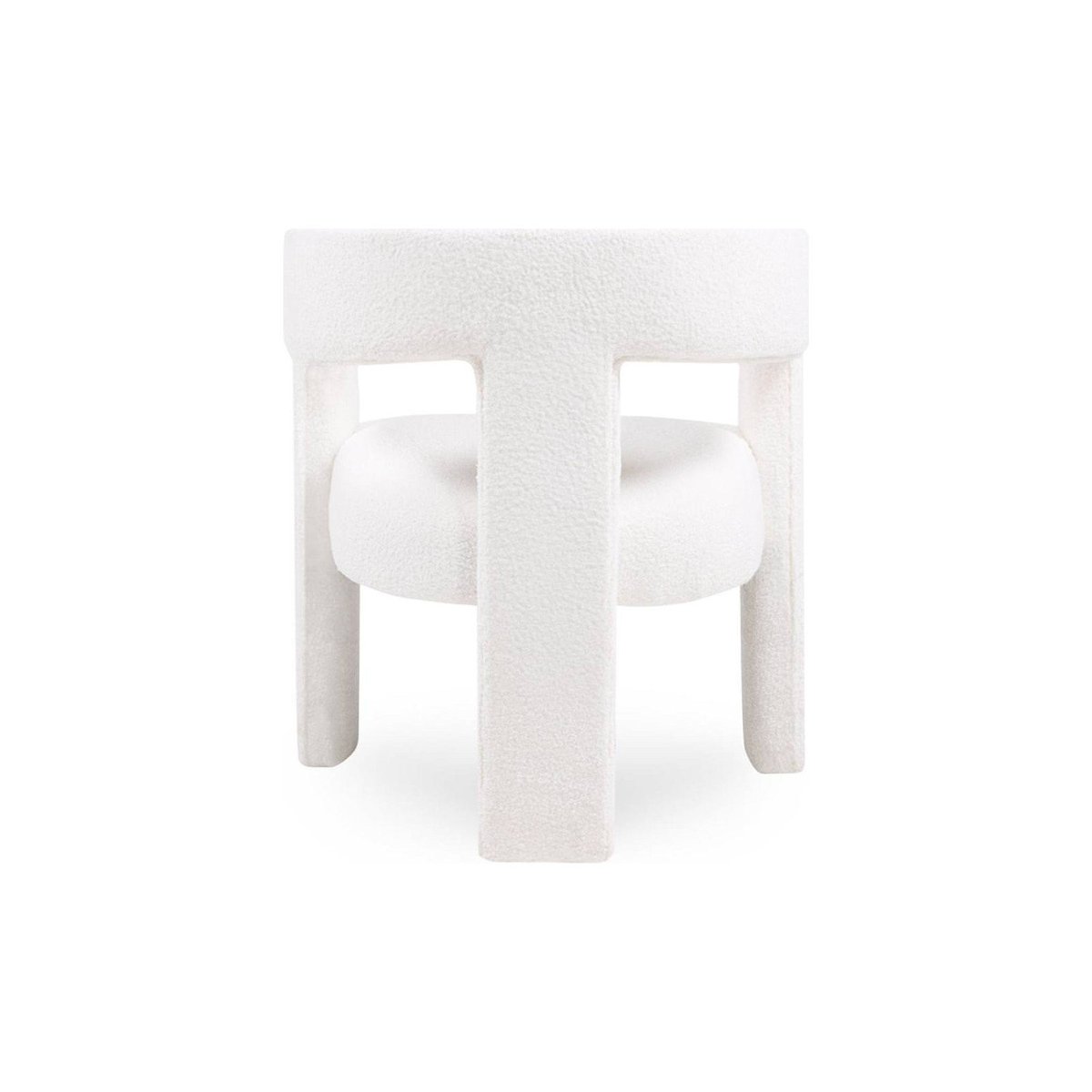 Fauteuil lounge en velours collection LAUREN crème, RECOLLECTION